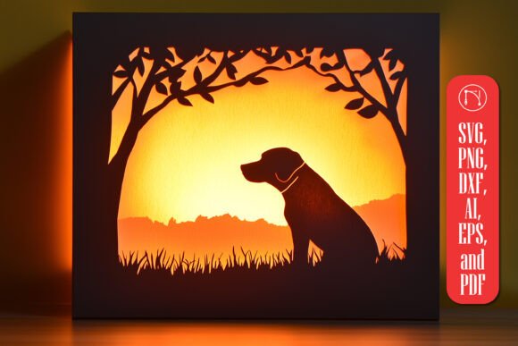 Capturing Canine Companionship: The Art of the Paper Cut Dog Shadow Box