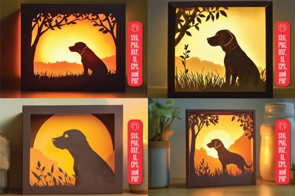 Crafting Emotional Depth with the Paper Cut Dog Shadow Box SVG Bundle