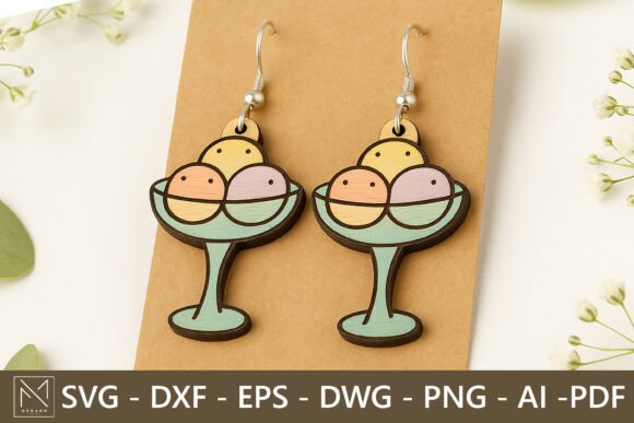 Crafting Ice Cream Cup Earrings