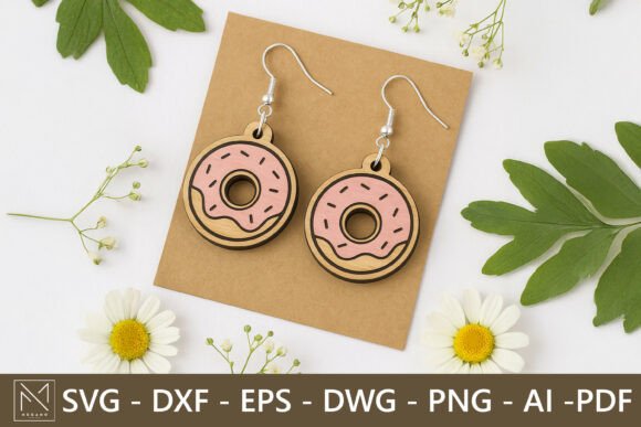 Donut Earrings SVG Cut Files: A Sweet Addition to Your Craft Business