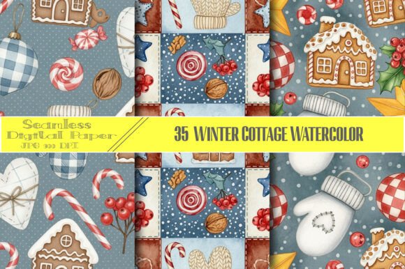 Embracing the Cozy Aesthetic: The Versatility of the Winter Cottage Watercolor Pattern