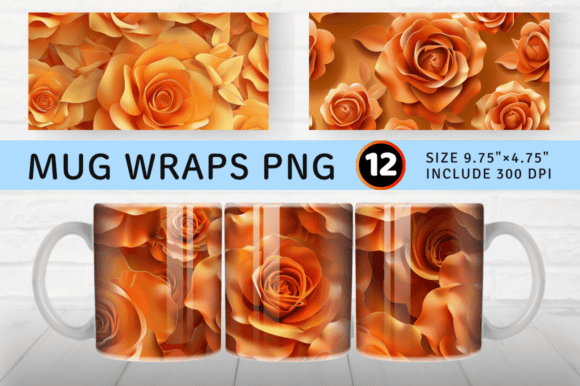 Mastering the Fall 3D Orange Roses Mug Wrap Sublimation Design for Flawless Results