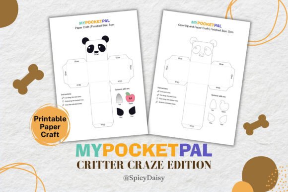 Paper Craft Panda: DIY 3D Cube Fun