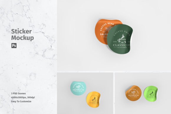 Professional Sticker Mockup for Designers