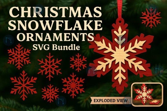 Reviewing the Christmas Snowflake Ornaments SVG Bundle for Digital Crafters