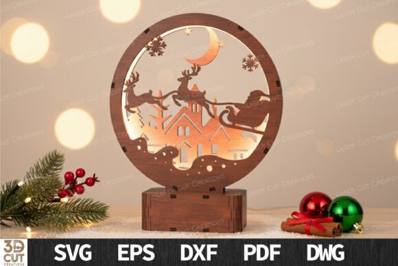 Santa Sleigh Layered Christmas Light Box: Crafting Modern Holiday Magic