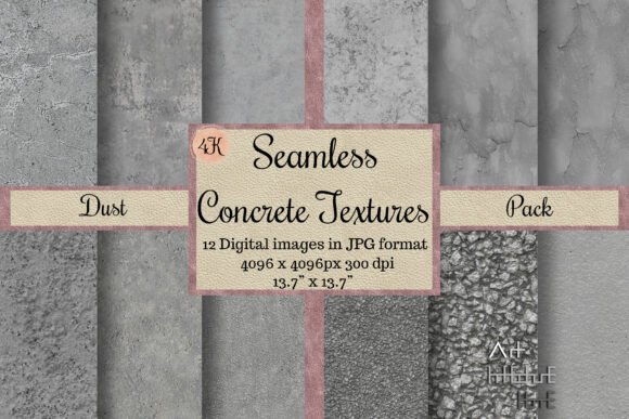 Seamless Dust Concrete Textures, 4K
