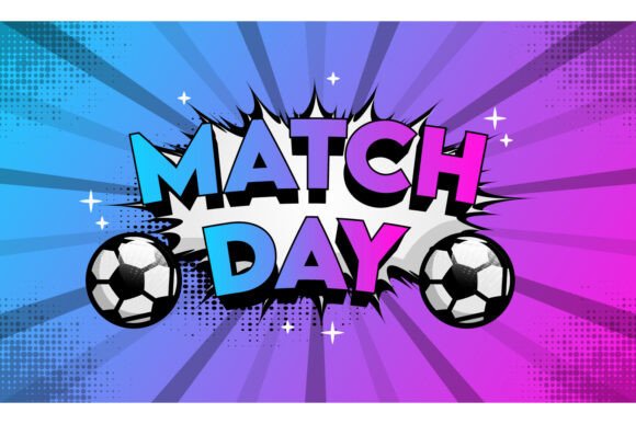 Soccer Match Day 3D Cartoon Banner