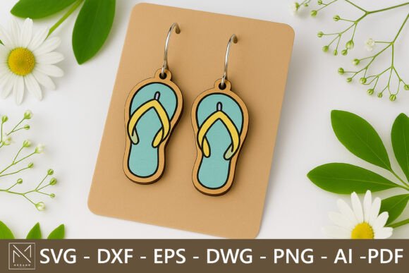 Streamlining Summer Craft Production with Flip Flop Summer Earrings Digital Designs
